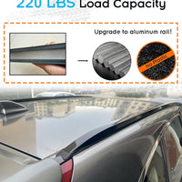 220LBS Roof Rails & Roof Racks for 2012-2016 Honda CR-V, Upgraded Aluminum Side Rails - OE Style All Black Set of 4 with 2 Side Rails and 2 Cross Bars