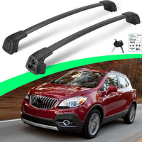 Silent Lockable Roof Racks for Buick Encore 2013-2022, Work with Flush Side Rails, Anti-Theft Cross Bars for Cargo Ski Kayak Bike Accessories