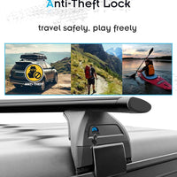 330LBS Lockable 3-PC Roof Racks Compatible with 2007-2025 Jeep Wrangler JK JL Gladiator JT 2&4 Door, Aluminum Black Cross Bars