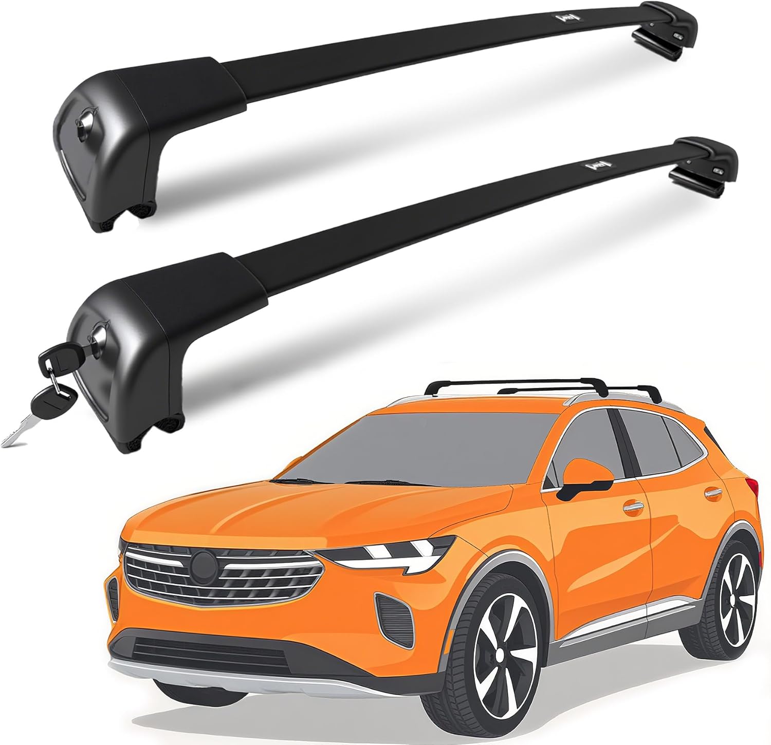 Roof Rack for Buick Envision 2021-2026 with Flush Rails, 265 LBS Capacity Cross Bars - Anti-Theft Lock - Aerodynamic Noise Reduction - Kayak, Bike, Ski Ready