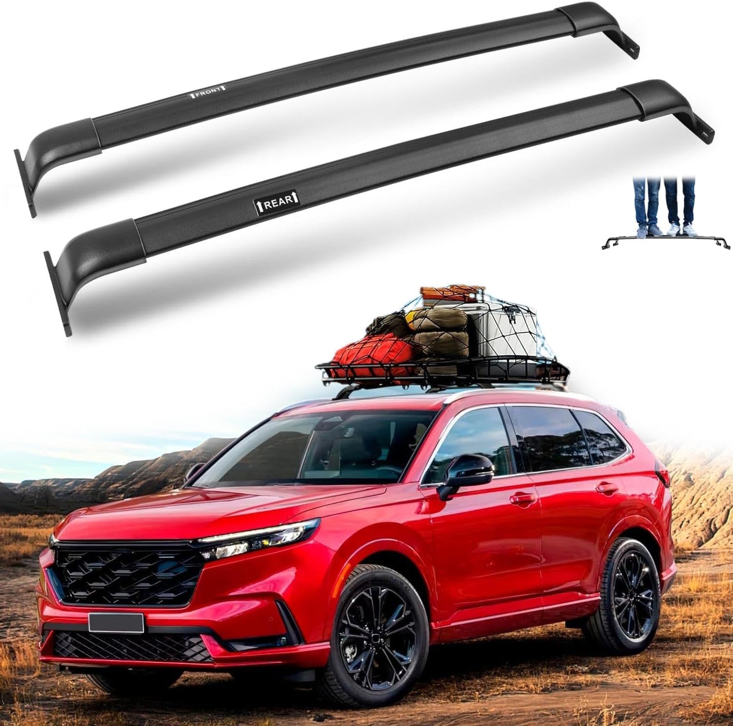 220 LBS Roof Racks Cross Bars for 2023 2024 2025 Honda CRV CR-V Hybrid, Deepace All Aluminum Cross Rails for Kayak Ski Bike