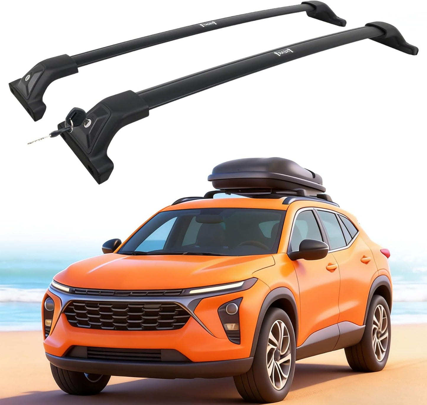 265 LBS Roof Rack for Chevy Trax 2023-2026, Anti-Theft Design - Hidden Screws & Low Wind Noise Aluminum Cross Bars
