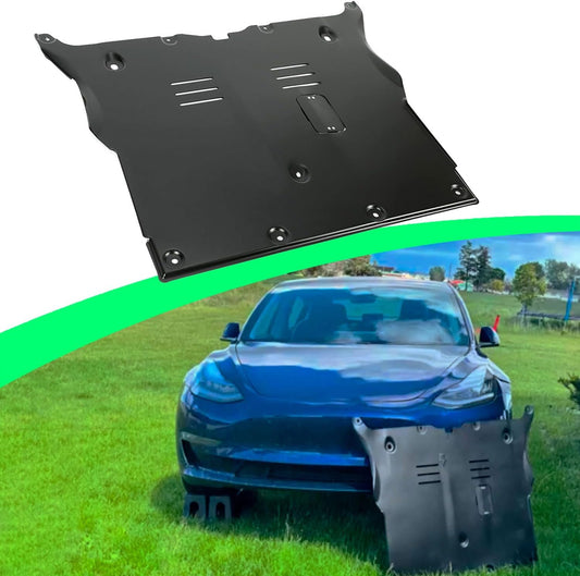 All Aluminum Front Protective Skid Plate for Tesla Model Y/Model 3, Fits 2017-2024, Guards Chassis from Road Debris