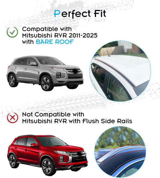 Deepace Roof Rack for Mitsubishi RVR 2011-2025 Without Side Rails, 265 LBS Heavy Duty Cross Bars- Anti-Theft Lock- Low Wind Noise- Kayak, Bike, Cargo Ready