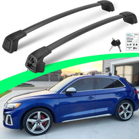 Silent Lockable Roof Racks for Audi Q5 2018-2024, Work with Flush Side Rails, Anti-Theft Cross Bars for Cargo Ski Kayak Bike Accessories