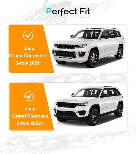 300 LBS Lockable Roof Rack Cross Bars for 2021-2025 Jeep Grand Cherokee L 3-Row and 2022-2025 Jeep Grand Cherokee 2-Row - Hidden Screws & Low Wind Noise Aluminum Cargo Carrier