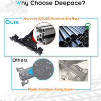 Upgraded 220 LBS Roof Racks for 2010-2017 Chevy Equinox & Terrain, Deepace All Aluminum Black Cross Rails for Kayak Ski Rooftop Accessories