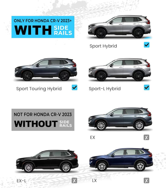 300LBS Lockable Roof Rack Cross Bars for Honda CRV Hybrid 2023-2025 - Hidden Screws & Low Wind Noise Aluminum Cargo Carrier