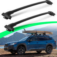 260LBS Roof Racks for Subaru Outback Wilderness 2022-2025, Metal Clamp Cross Rails, Black Cross Bars