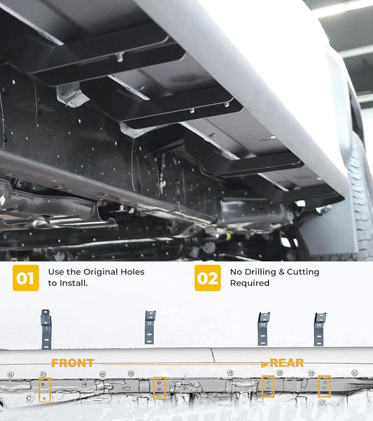 600LBS Running Boards Side Steps for 2024-2026 Toyota Tacoma - Pinch Weld Cover & No Ground Clearance Loss