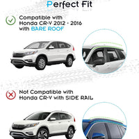 220LBS Roof Rails & Roof Racks for 2012-2016 Honda CR-V, Upgraded Aluminum Side Rails - OE Style All Black Set of 4 with 2 Side Rails and 2 Cross Bars
