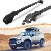 330LBS Lockable Roof Rack Cross Bars for 2024 2025 Toyota Land Cruiser 250 & Lexus GX550, 2-Hole 2-Screw Mounting & Custom Fit Design