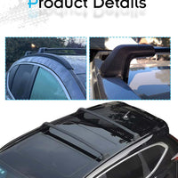 Roof Rails & Roof Racks for 2012-2016 Honda CR-V EX LX, All Black Set of 4 with 2 Side Rails and 2 Cross Bars, Rooftop Cargo Accessories