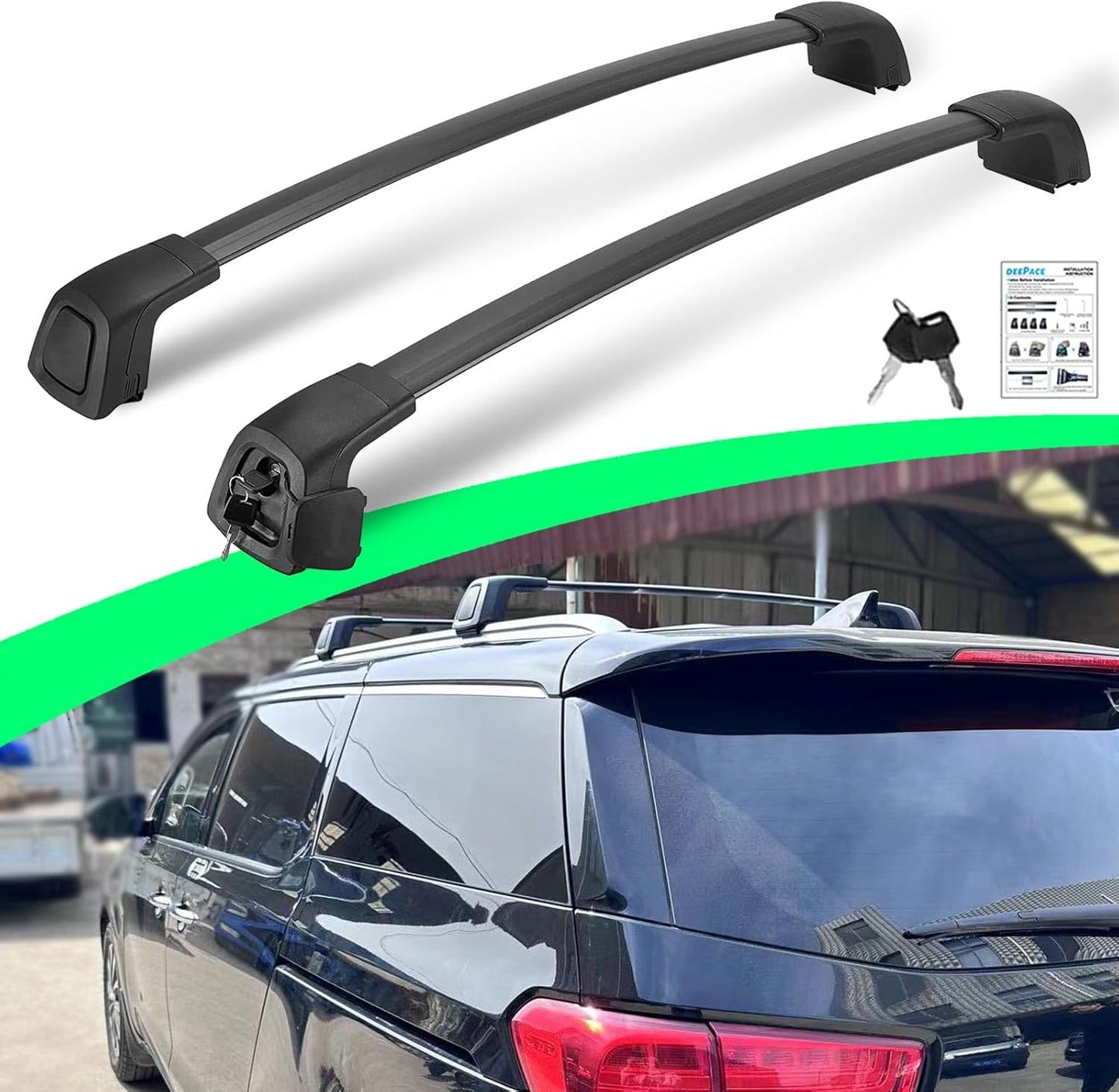 Silent Lockable Roof Racks for Kia Sedona 2015-2021, Anti-Theft Cross Bars for Rooftop Cargo Ski Kayak Bike Accessories