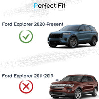 Running Boards Side Steps Fit for 2020-2025 Ford Explorer & Hybrid w/Mud Flaps (No Drilling Required)