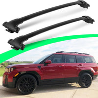 All Aluminum 260LBS Roof Racks for 2024 2025 Hyundai Santa Fe, Work with Raised Side Rails, Metal Clamp Cross Bars for Cargo Ski Kayak Bike Accessories