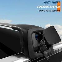 Silent Lockable Roof Racks for VW Volkswagen ID.4 2023 2024 2025, Work with Flush Side Rails, Anti-Theft Cross Bars for Cargo Ski Kayak Bike Accessories