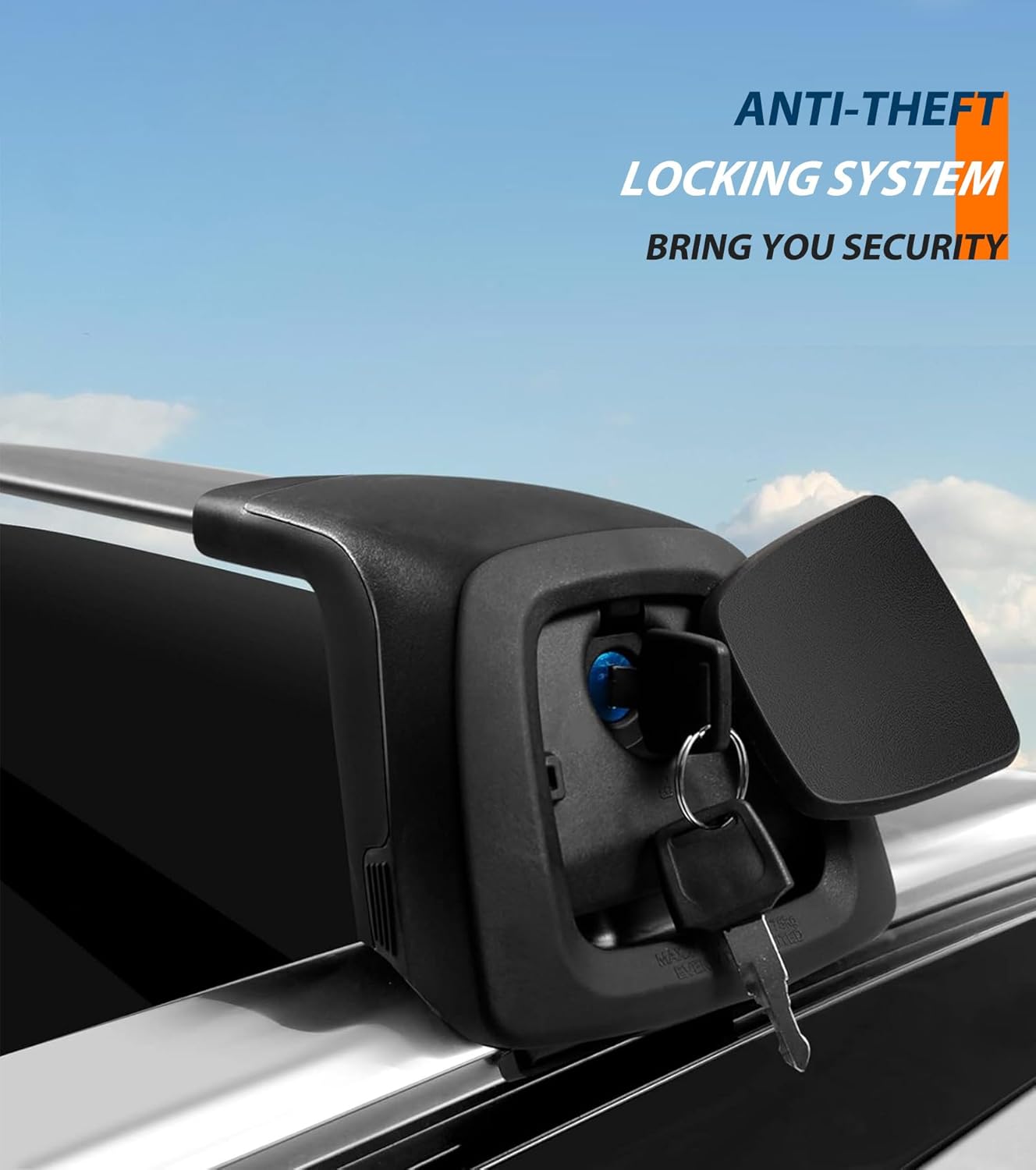 Silent Lockable Roof Racks for Buick Encore 2013-2022, Work with Flush Side Rails, Anti-Theft Cross Bars for Cargo Ski Kayak Bike Accessories