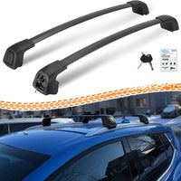 Silent Lockable Cross Bars Roof Racks for 2024 2025 2026 Chevy Equinox EV, Hidden Anti-Theft All Black Rooftop Accessories