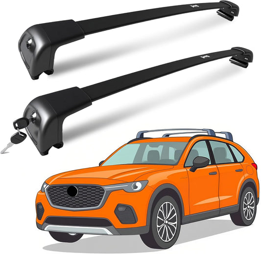 Roof Rack for Mazda CX-90 & CX-70 2024 2025 with Flush Rails, 265 LBS Capacity Cross Bars - Anti-Theft Lock - Aerodynamic Noise Reduction - Kayak, Bike, Ski Ready