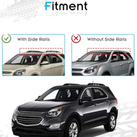 Upgraded 220 LBS Roof Racks for 2010-2017 Chevy Equinox & Terrain, Deepace All Aluminum Black Cross Rails for Kayak Ski Rooftop Accessories