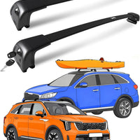 Roof Rack for Kia Sorento Hybrid 2016-2022 with Flush Rails, 265 LBS Capacity Cross Bars - Anti-Theft Lock - Aerodynamic Noise Reduction - Kayak, Bike, Ski Ready