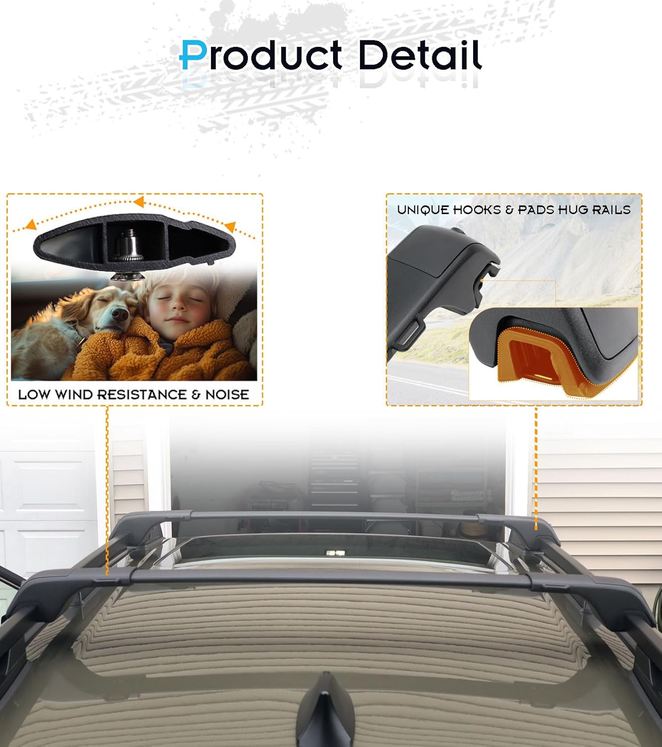 330LBS Lockable Roof Rack Cross Bars for Subaru Forester 2026-2009, 2-Hole 2-Screw Mounting & Custom Fit Design