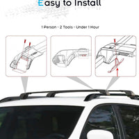 Deepace 330LBS Lockable Roof Rack Cross Bars for VW Tiguan 2018-2024 and Taos 2020-2024, 2-Hole 2-Screw Mounting & Custom Fit Design