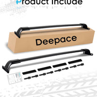 220 LBS Roof Racks Cross Bars for 2021-2025 Jeep Grand Cherokee L & 2022-2025 Grand Cherokee WL, Deepace Black All Aluminum Alloy Cross Rails
