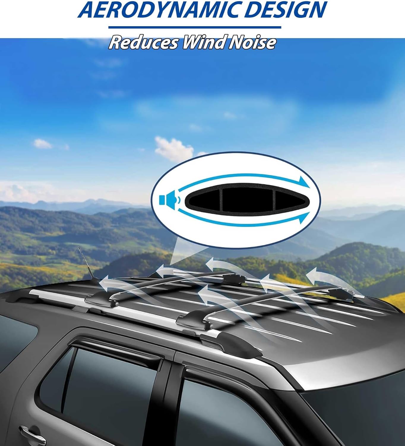 All Aluminum 260 LBS Roof Racks for 2014-2024 Subaru Forester, Metal Clamp Cross Bars for Rooftop Cargo Ski Kayak Bike Accessories