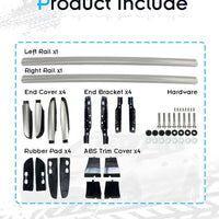 All Aluminum Side Rails for Toyota RAV4 2014-2018, Silver Roof Rails Bolt on Your Original Holes, No Drilling Required