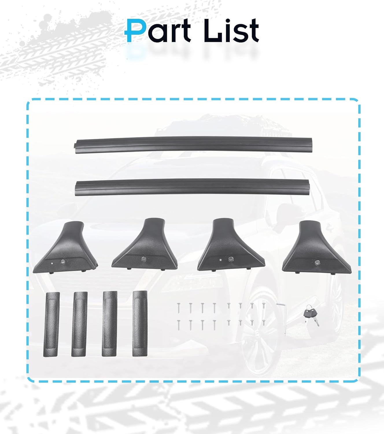 Anti-Theft Cross Bars Roof Racks for Nissan Rogue 2021-2025, 260 LBS Cross Rails for Ski Bike Rooftop Accessoreis