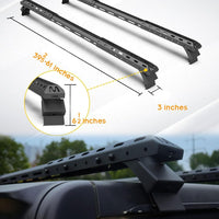420 LBS Roof Racks Cross Bars for Jeep Wrangler 2007-2025 and Gladiator 2020-2025 (ONLY FIT Hard Roof Top) 2 & 4Door, Can be Adjustable Length Bar
