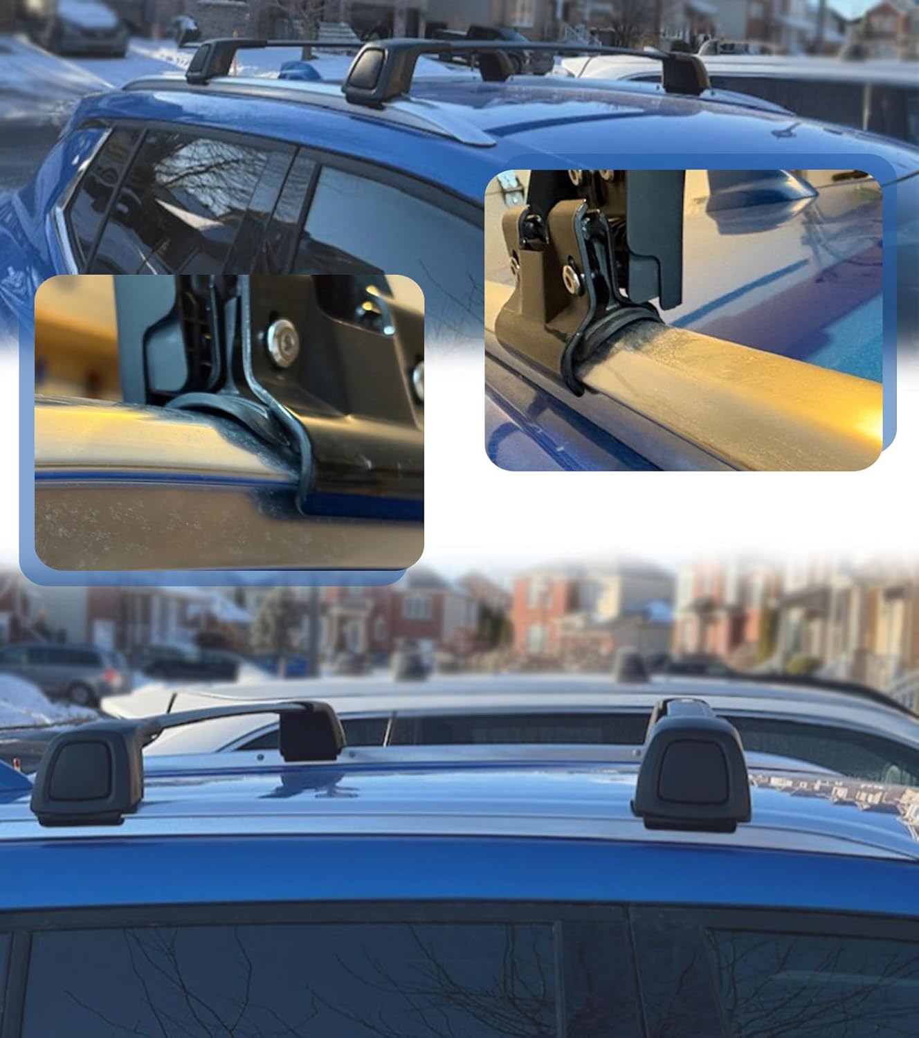 Silent Lockable Cross Bars Roof Racks for 2024 2025 2026 Chevy Equinox EV, Hidden Anti-Theft All Black Rooftop Accessories