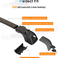 Deepace 330LBS Lockable Roof Rack Cross Bars for 2026 Hyundai Palisade, 2-Hole 2-Screw Mounting & Custom Fit Design