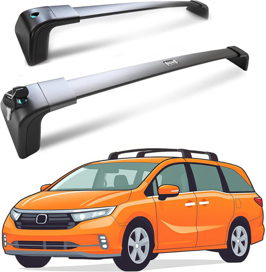 Roof Rack for Honda Odyssey 2018-2025 Without Side Rails, 265 LBS Heavy Duty Cross Bars - Anti-Theft Lock - Low Wind Noise - Kayak, Bike, Cargo Ready