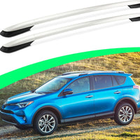 All Aluminum Side Rails for Toyota RAV4 2014-2018, Silver Roof Rails Bolt on Your Original Holes, No Drilling Required