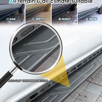 600LBS Running Boards Side Steps for 2024-2026 Toyota Tacoma - Pinch Weld Cover & No Ground Clearance Loss