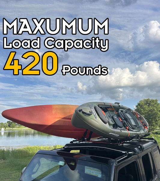 420 LBS Roof Racks Cross Bars for Jeep Wrangler 2007-2025 and Gladiator 2020-2025 (ONLY FIT Hard Roof Top) 2 & 4Door, Can be Adjustable Length Bar