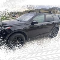 Lockable Roof Rails & Cross Bars for LR Discovery Sport, 2 Side Rails & 2 Roof Racks, Deepace All Black Rooftop Accessories (2014-2025)