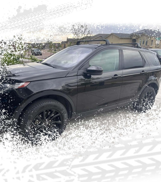 Lockable Roof Rails & Cross Bars for LR Discovery Sport, 2 Side Rails & 2 Roof Racks, Deepace All Black Rooftop Accessories (2014-2025)