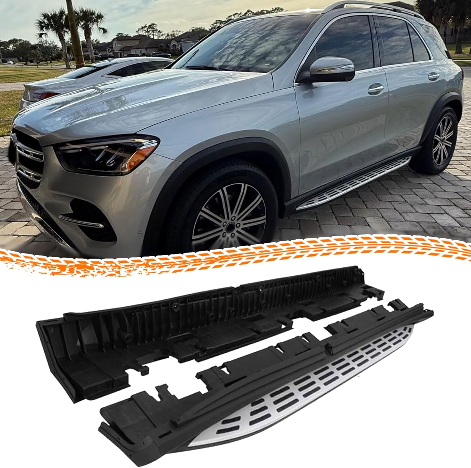 Running Boards Side Steps Fit for 2020-2025 Mercedes Benz GLE W167 GLE350 GLE450 GLE450e GLE580 Nerf Bar Accessories