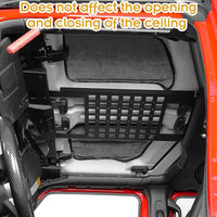 165LBS Roof Molle Panel for Jeep Wrangler JL & Gladiator JT 2/4 Doors 2018-2024 (NOT FIT Electric Soft-top Models), No Drilling Required