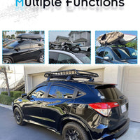 Lockable Roof Rails & Cross Bars for Honda HR-V 2016-2022, 2 Side Rails & 2 Roof Racks, Deepace All Black Rooftop Accessories