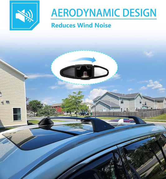 Anti-Theft Cross Bars Roof Racks for Nissan Rogue 2021-2025, 260 LBS Cross Rails for Ski Bike Rooftop Accessoreis