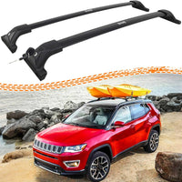 Deepace 300 LBS Lockable Roof Rack Cross Bars for Jeep Compass 2018-2025 (Except Trailhwak) - Hidden Screws & Low Wind Noise Aluminum Cargo Carrier