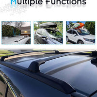 Roof Rails & Roof Racks for 2012-2016 Honda CR-V EX LX, All Black Set of 4 with 2 Side Rails and 2 Cross Bars, Rooftop Cargo Accessories