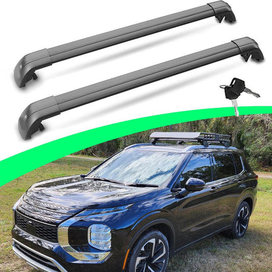 Lockable Roof Racks for 2022-2025 Mitsubishi Outlander & Outlander PHEV 2023-2025, 165LBS Cross Bars for Kayak Bike Snowboad Accessories