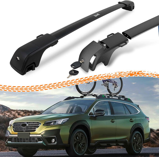 330LBS Lockable Roof Rack Cross Bars for Subaru Outback Wilderness 2022-2025, 2-Hole 2-Screw Mounting & Custom Fit Design