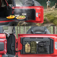 Deepace Aluminum Rear Door Tailgate Table with Molle Panel for Ford Bronco 2021-2025, 2 and 4 Door